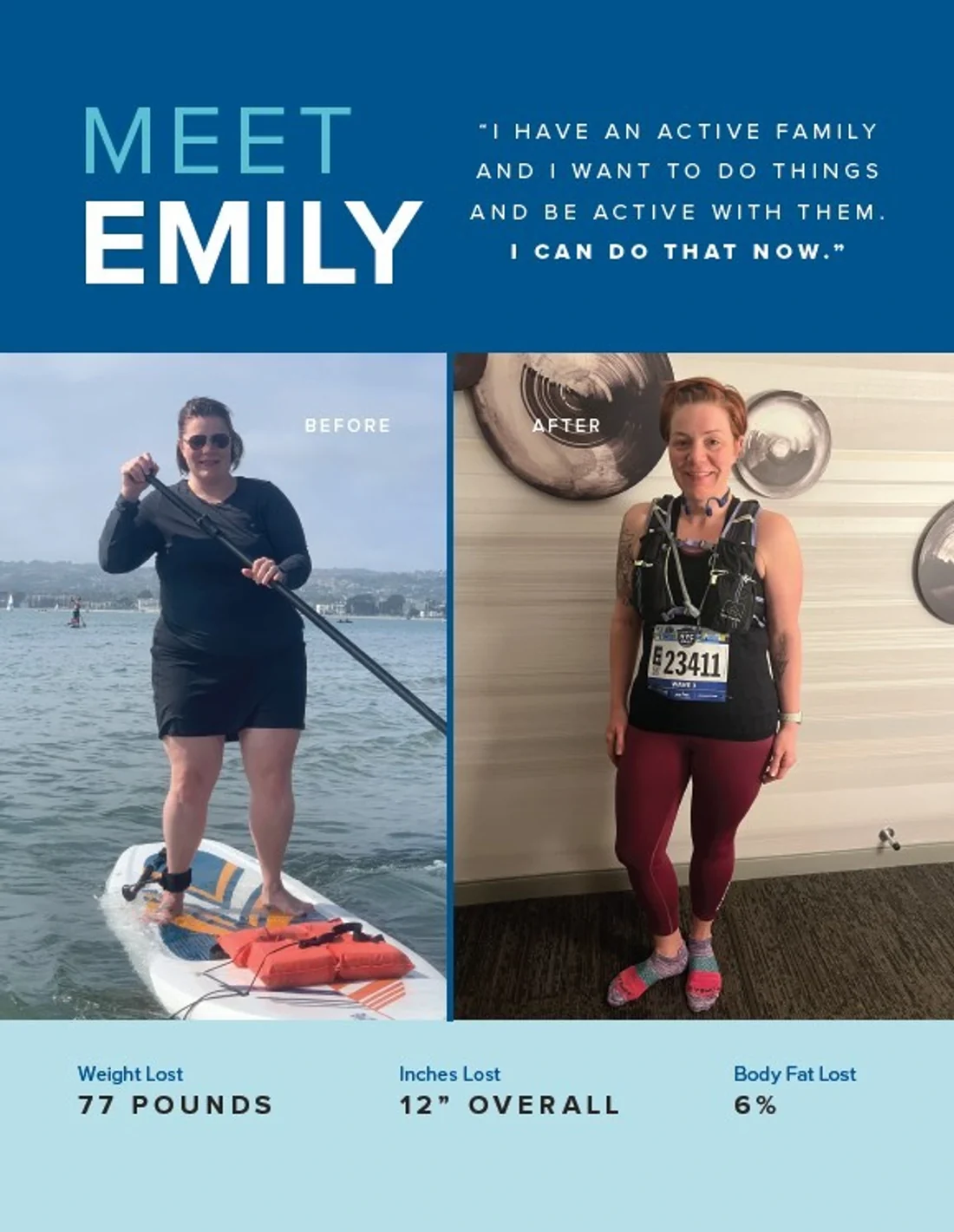 Emily's transformation at 20/20 LifeStyles